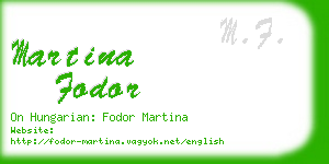 martina fodor business card